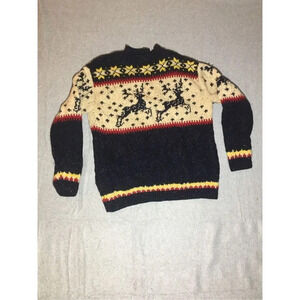 Womens The Limited Sweater Size Large Christmas Knit by Hand Wool Holidays